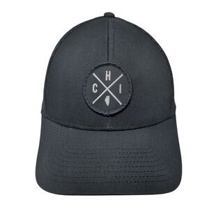 CHI Snapback Trucker Hat Black One Size Adjustable Embroidered Mesh Back HAKA